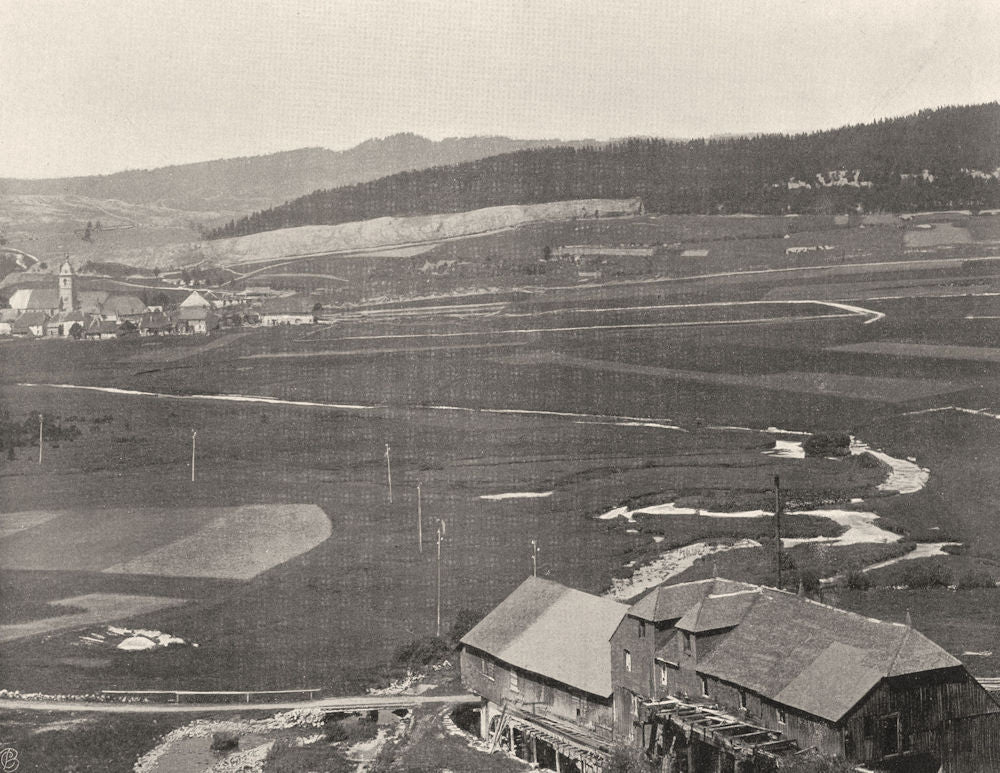 DOUBS. Mouthe vu de la source du Doubs 1905 old antique vintage print picture